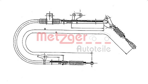 METZGER 17.0582 Seilzug, Feststellbremse