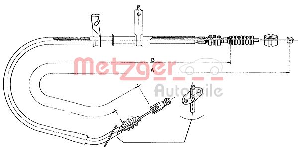 METZGER 17.067 Seilzug, Feststellbremse