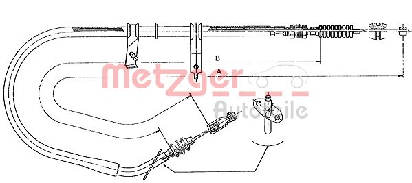 METZGER 17.068 Seilzug, Feststellbremse