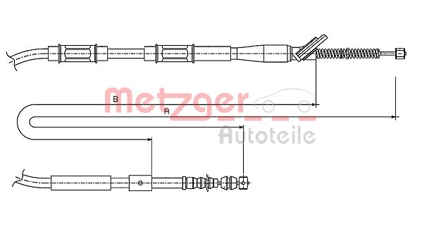 METZGER 17.1445 Seilzug, Feststellbremse
