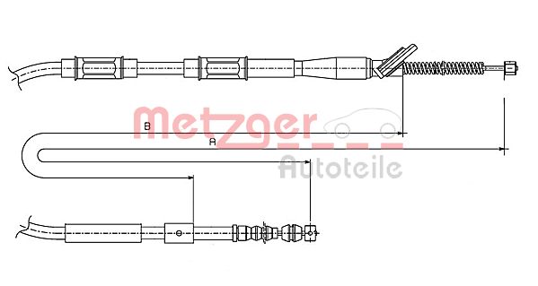 METZGER 17.1446 Seilzug, Feststellbremse