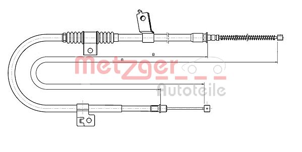 METZGER 17.2291 Seilzug, Feststellbremse