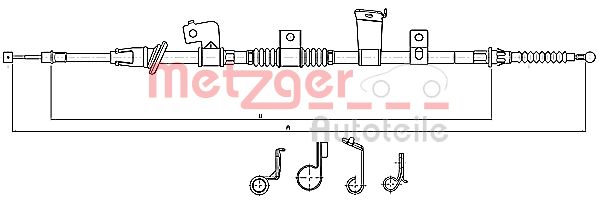 METZGER 17.2299 Seilzug, Feststellbremse