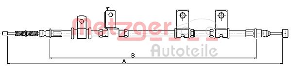 METZGER 17.3504A Seilzug, Feststellbremse