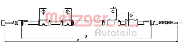 METZGER 17.3505A Seilzug, Feststellbremse