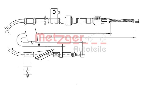 METZGER 17.4015 Seilzug, Feststellbremse