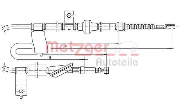 METZGER 17.4017 Seilzug, Feststellbremse