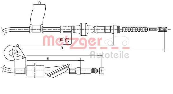 METZGER 17.4018 Seilzug, Feststellbremse