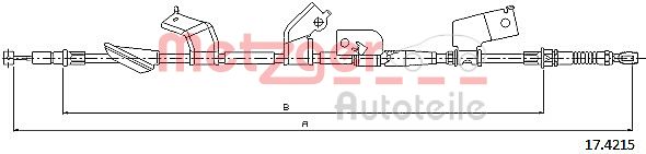 METZGER 17.4215 Seilzug, Feststellbremse