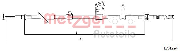 METZGER 17.4224 Seilzug, Feststellbremse