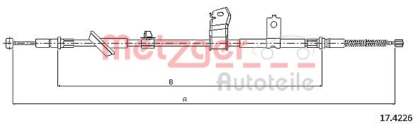METZGER 17.4226 Seilzug, Feststellbremse