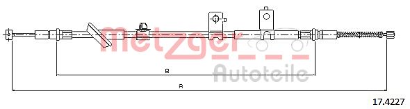 METZGER 17.4227 Seilzug, Feststellbremse