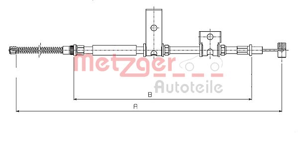 METZGER 17.5013 Seilzug, Feststellbremse