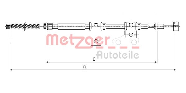 METZGER 17.5016 Seilzug, Feststellbremse