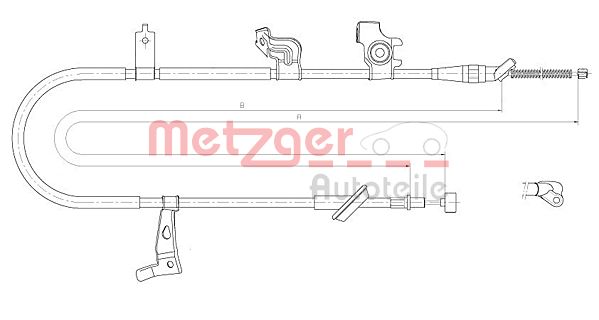 METZGER 17.5060 Seilzug, Feststellbremse