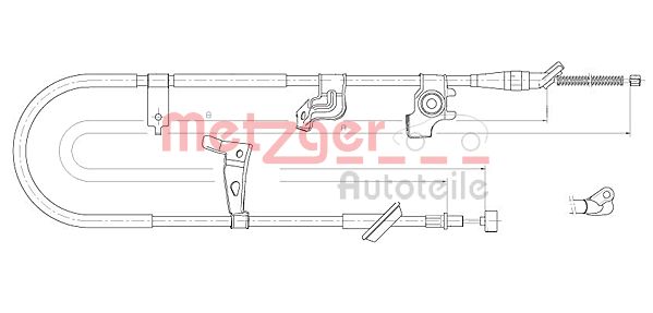 METZGER 17.5061 Seilzug, Feststellbremse