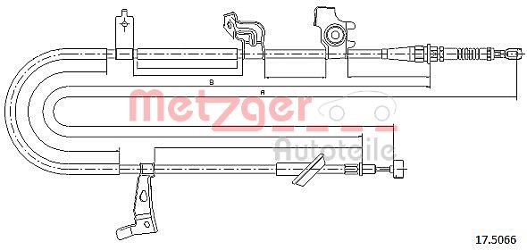 METZGER 17.5066 Seilzug, Feststellbremse