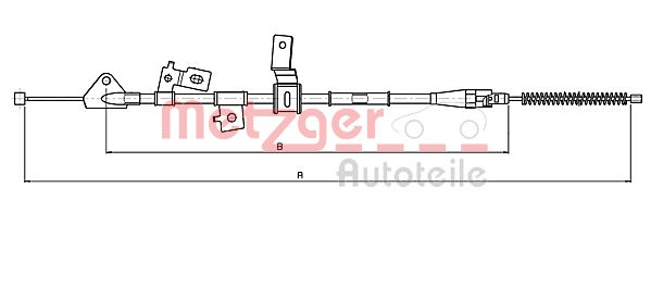 METZGER 17.5070 Seilzug, Feststellbremse