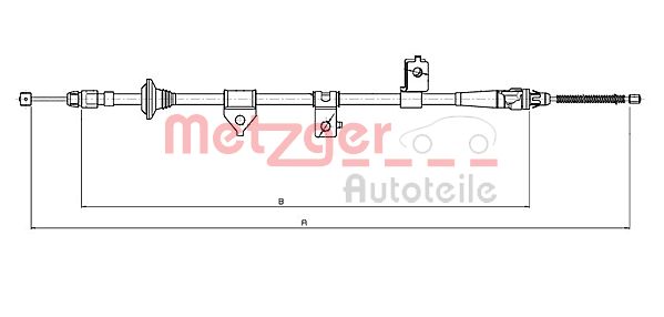 METZGER 17.6026 Seilzug, Feststellbremse
