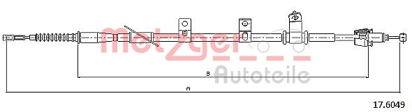 METZGER 17.6049 Seilzug, Feststellbremse