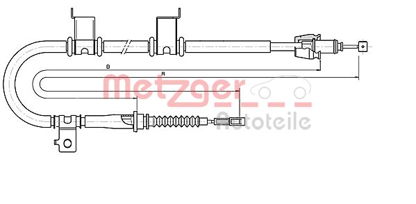 METZGER 17.6052 Seilzug, Feststellbremse