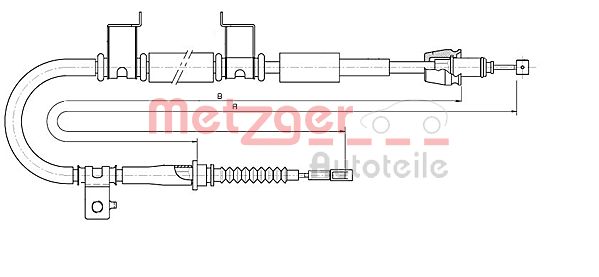 METZGER 17.6053 Seilzug, Feststellbremse