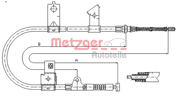 METZGER 17.0001 Seilzug, Feststellbremse