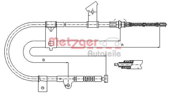METZGER 17.0002 Seilzug, Feststellbremse