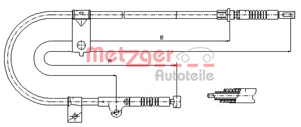 METZGER 17.0003 Seilzug, Feststellbremse