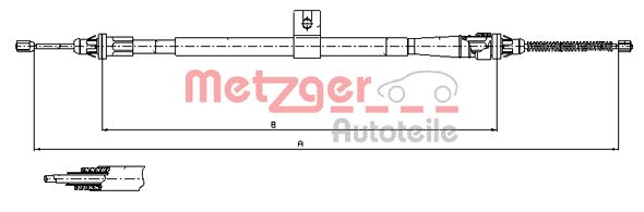 METZGER 17.0006 Seilzug, Feststellbremse