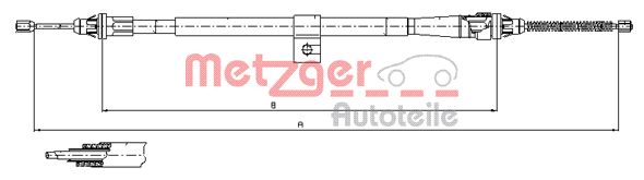 METZGER 17.0007 Seilzug, Feststellbremse