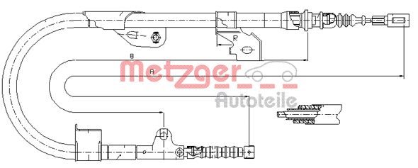 METZGER 17.0113 Seilzug, Feststellbremse