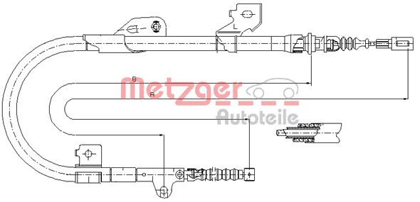 METZGER 17.0114 Seilzug, Feststellbremse