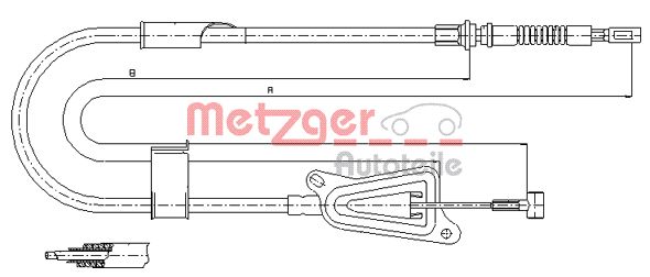 METZGER 17.0123 Seilzug, Feststellbremse