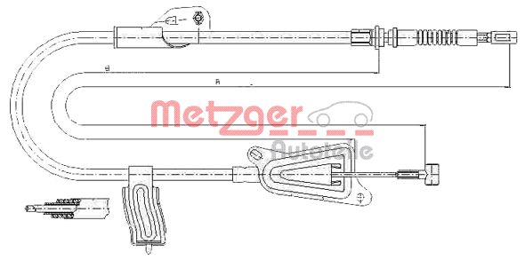 METZGER 17.0124 Seilzug, Feststellbremse