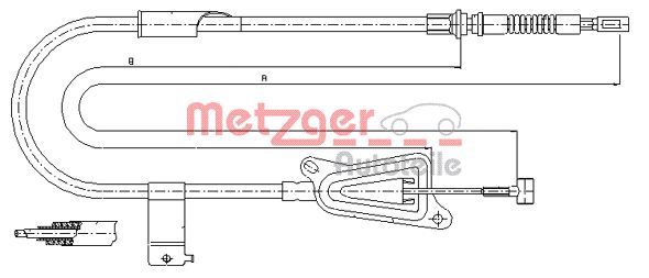 METZGER 17.0125 Seilzug, Feststellbremse