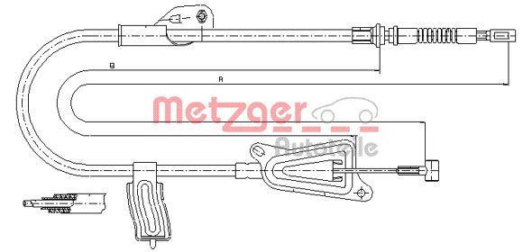 METZGER 17.0126 Seilzug, Feststellbremse