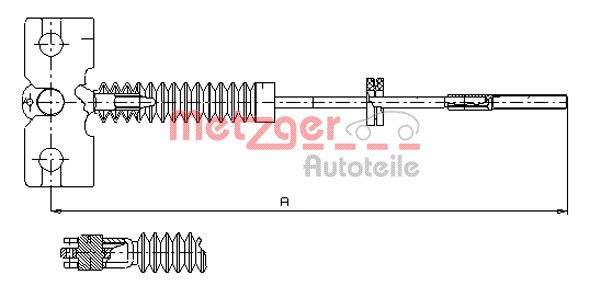 METZGER 17.0221 Seilzug, Feststellbremse
