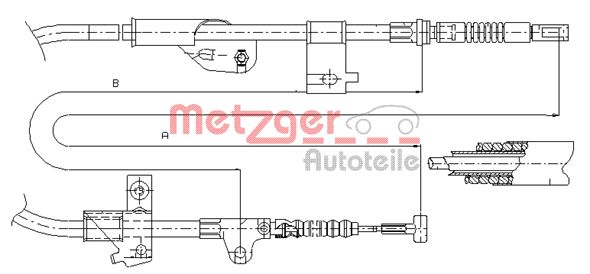 METZGER 17.0235 Seilzug, Feststellbremse