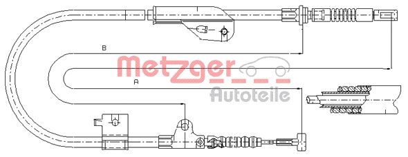 METZGER 17.0236 Seilzug, Feststellbremse