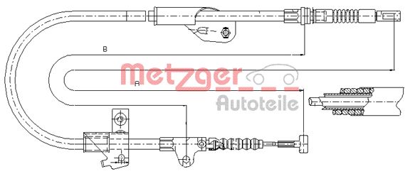 METZGER 17.0237 Seilzug, Feststellbremse