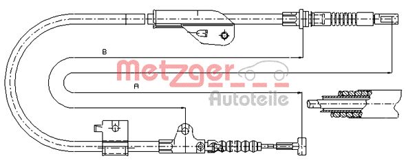 METZGER 17.0238 Seilzug, Feststellbremse