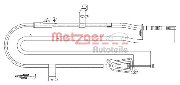 METZGER 17.0246 Seilzug, Feststellbremse