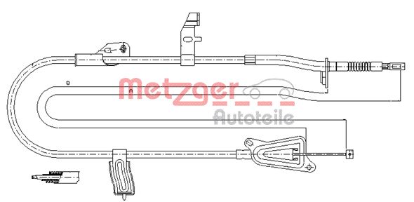 METZGER 17.0247 Seilzug, Feststellbremse