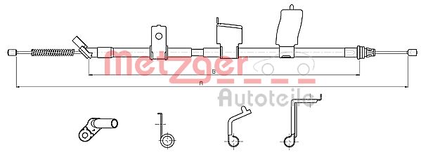 METZGER 17.0329 Seilzug, Feststellbremse