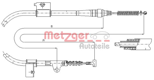 METZGER 17.0331 Seilzug, Feststellbremse