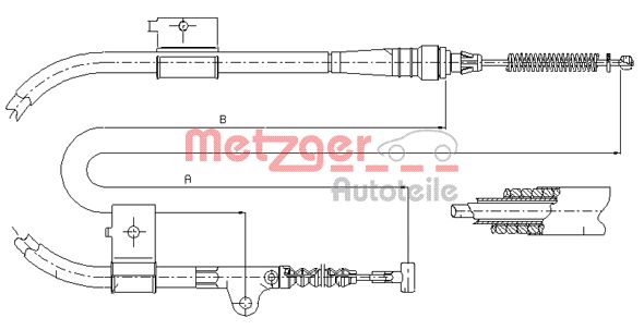 METZGER 17.0332 Seilzug, Feststellbremse