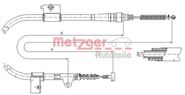 METZGER 17.0333 Seilzug, Feststellbremse