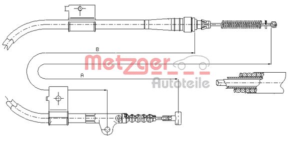 METZGER 17.0334 Seilzug, Feststellbremse