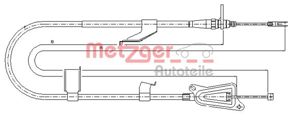 METZGER 17.0335 Seilzug, Feststellbremse